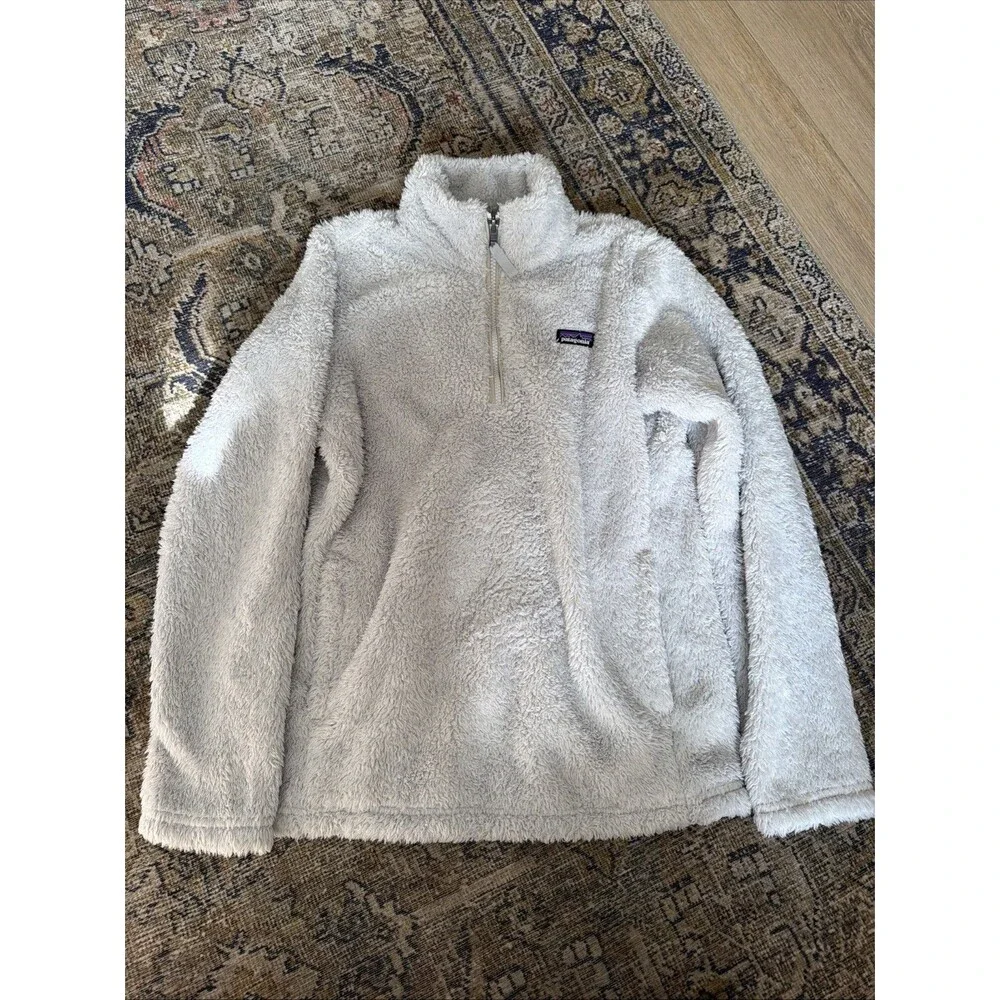 Patagonia Jacket Kids XL Gray Fleece Pullover 1/4 Zip Gorpcore Worn Wear